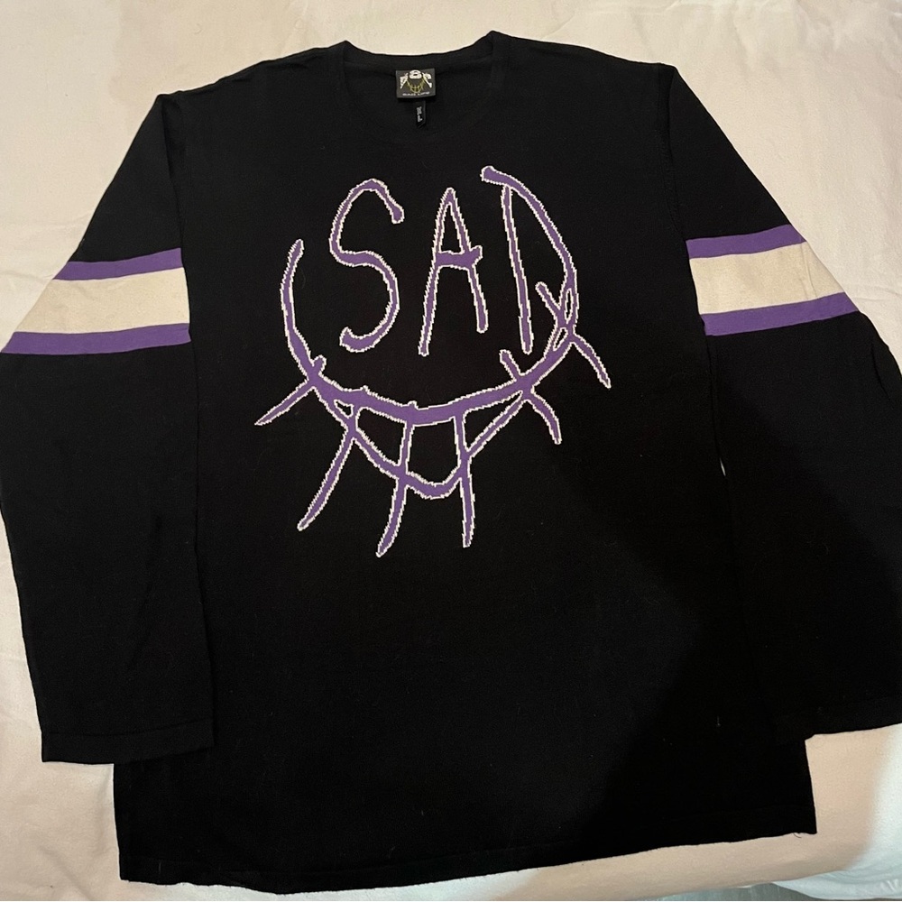 SBEGear - Sad Life Black Graphic Long Sleeve Shirt